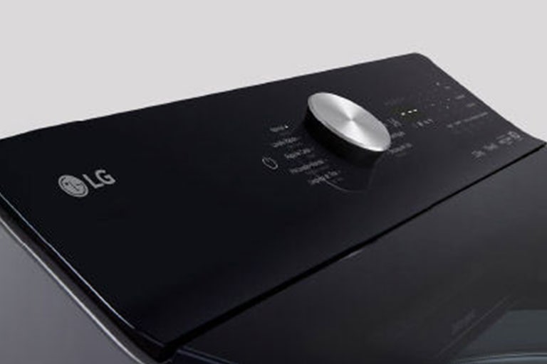 El control selector digital de la lavadora LG