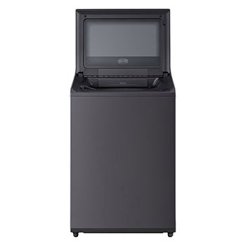 LG Lavarropas 12KG │ TurboDrum™ │ EasyUnload™ │ AIDD™, Front open view of top loading washing machine, WT12EGTX6, thumbnail 2