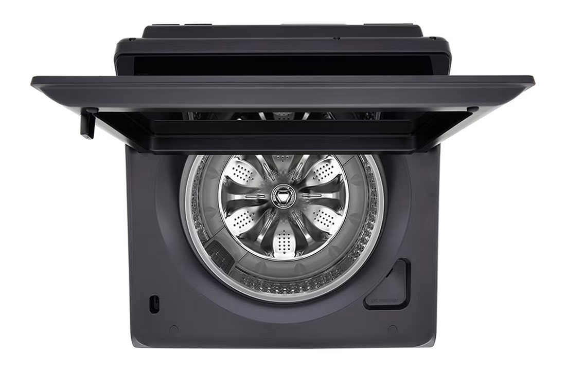 LG Lavarropas 12KG │ TurboDrum™ │ EasyUnload™ │ AIDD™, top view door open, WT12EWTX6, thumbnail 9