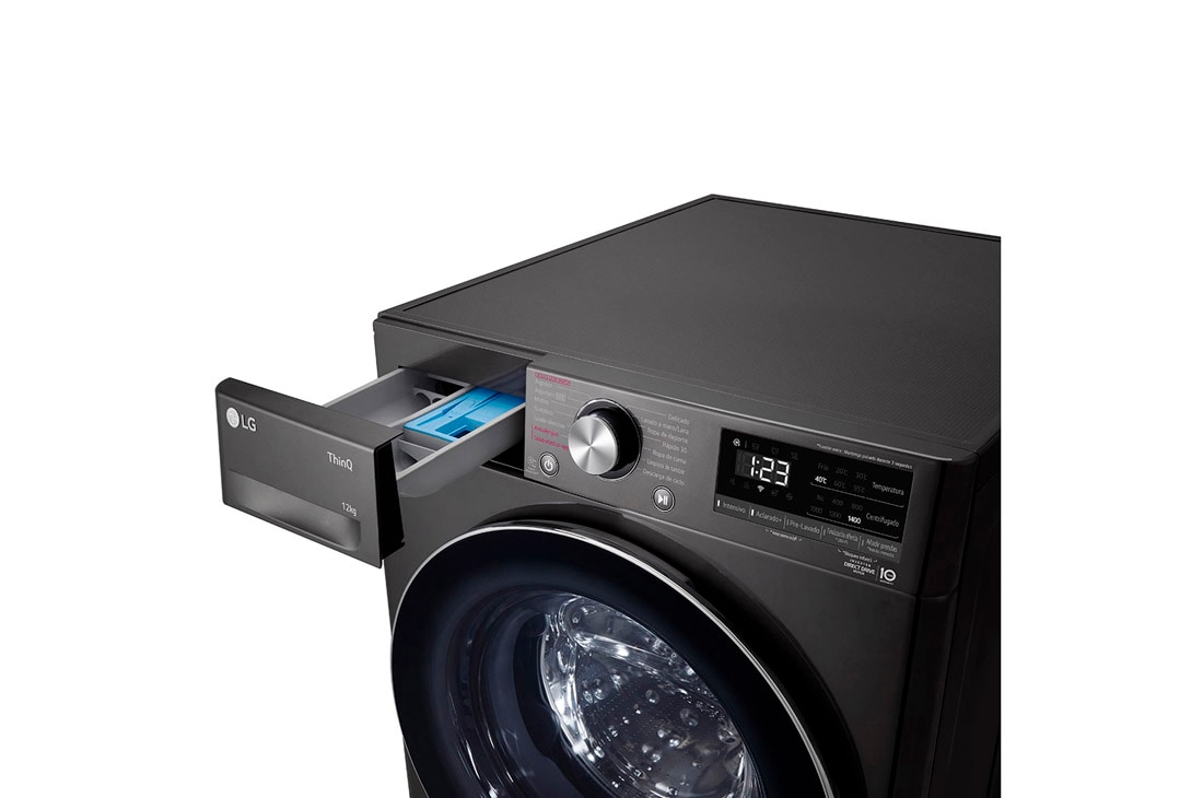 LG Lavarropas 12KG│AIDD™│Inverter Direct Drive™│Steam, Drawer Open, WM12BVC4S6, thumbnail 5