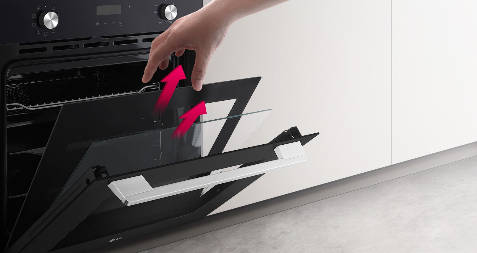 Retire el cristal para facilitar la limpieza