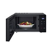 LG Horno Microondas NeoChef 30L│Grill │EasyClean™, Front open with food, MH7032JAS, thumbnail 2