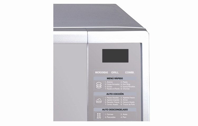 LG 23 litros, grill, control digital, menúes programados, bandeja giratoria, MH6349S, thumbnail 3