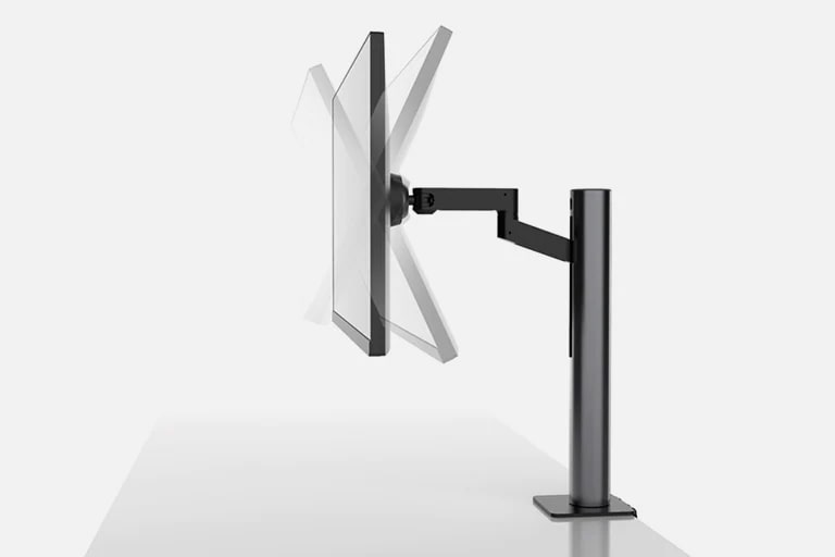 Simulación del rango de inclinación + 25˚ , -  25˚