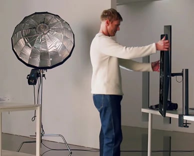 Escena de fotografía con el Ergo