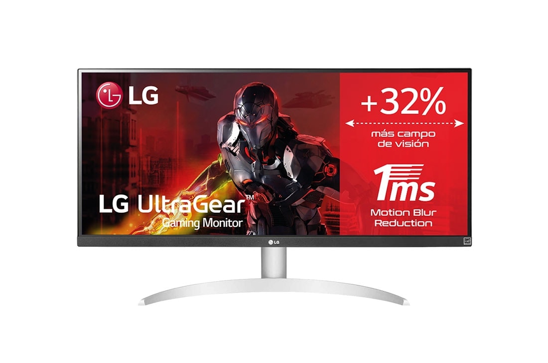 LG 29WQ600-W - Monitor Ultrapanorámico 21:9 LG UltraWide (Panel IPS:  2560x1080, 300cd/m², 1000:1, sRGB>99%); diag. 73cm; entr.: HDMIx1; DPx1;  Altavoces estéreo de 7W con tecnología MaxxAudio®