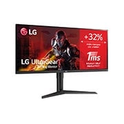 LG 34WP65G-B - Monitor LG UltraGear UltraWide (Panel IPS: 2560x1080p, 21:9, 400 cd/m², 1000:1, 5ms “1ms con MBR”); entradas: DP x1, HDMI x1; AMD FreeSync™, Vista lateral de +15 grados, 34WP65C-B, thumbnail 3