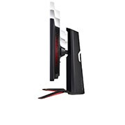 LG  LG 27GP950-B - Monitor Gaming LG UltraGear (Panel NanoIPS: 3840x2160, 400nit, 1000:1, DCI-P3>98%, 1ms); diag. 68,47cm; entr.: HDMI 2.1 x2, DPx1, USB-Ax3; AMD Freesync G-Sync Compatible, vista frontal con la pantalla girando 90 grados en una vista vertical, 27GP950-B, thumbnail 12