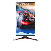 LG  LG 27GP950-B - Monitor Gaming LG UltraGear (Panel NanoIPS: 3840x2160, 400nit, 1000:1, DCI-P3>98%, 1ms); diag. 68,47cm; entr.: HDMI 2.1 x2, DPx1, USB-Ax3; AMD Freesync G-Sync Compatible, vista lateral con la altura del monitor desplazándose hacia abajo, 27GP950-B, thumbnail 13