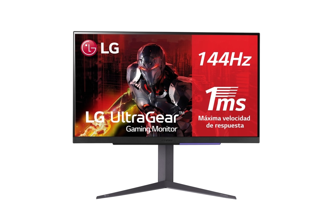 LG Monitor Gamer UltraGear 27'' │UHD 4K 144 Hz │AMD FreeSync, front view, 27GR93U-B, thumbnail 3