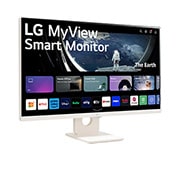 LG  Monitor FHD IPS 27'' Smart Monitor con webOS AirPlay 2 ThinQ, Side view image, 27SR50F-W, thumbnail 2