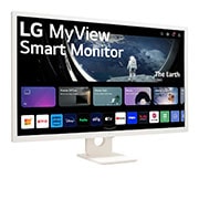 LG Monitor FHD IPS 32'' Smart Monitor con webOS AirPlay 2 ThinQ, Side view, 32SR50F-W, thumbnail 3