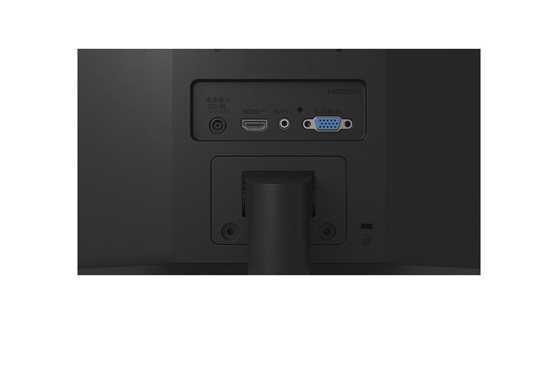 LG Monitor 19.5'' │ Diseño Ergonometrico │ Modo Lector, close-up view of ports, 20U401A-B, thumbnail 11