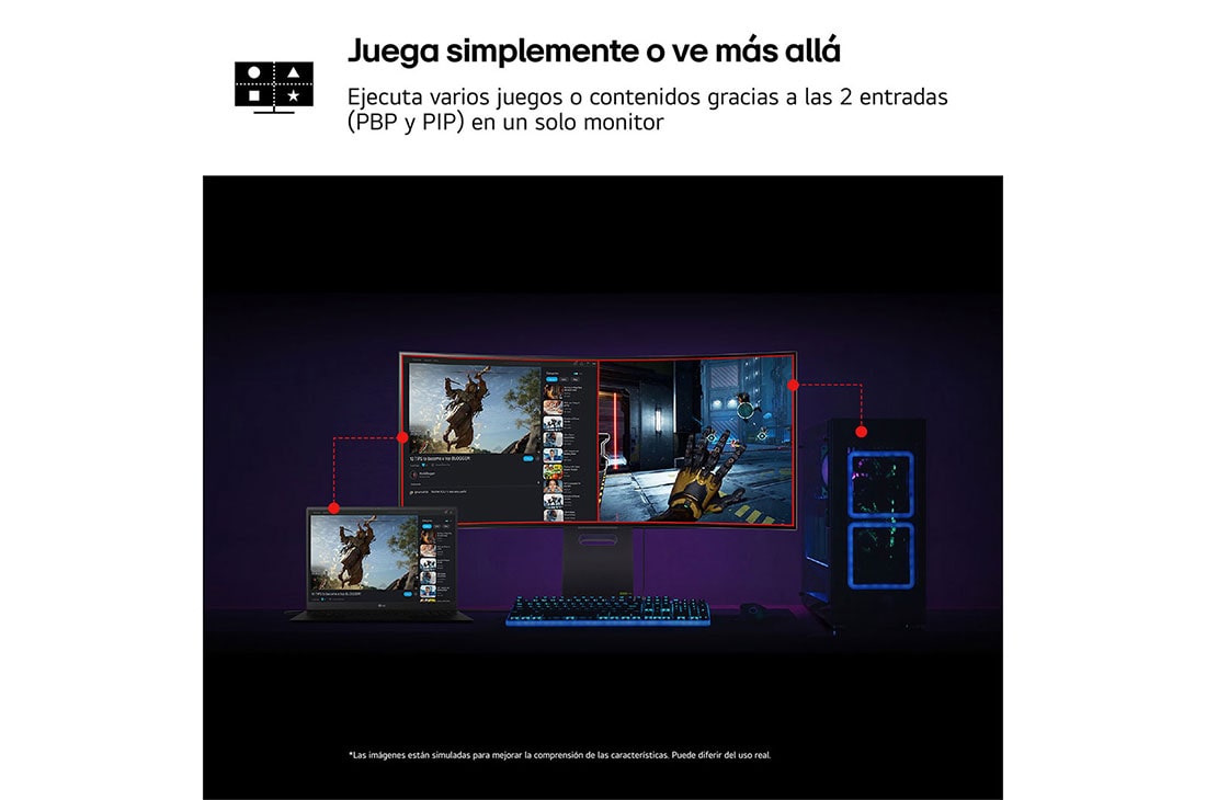 LG Monitor Gamer UltraGear 32'' │ OLED 240 Hz │ 0.03 MS, -30 degree swivel monitor top view, 32GS95UV-W, thumbnail 11