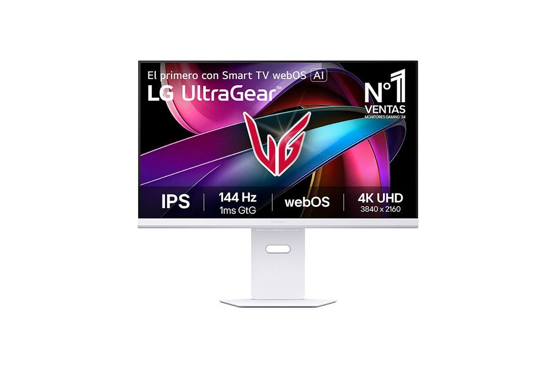 LG Monitor Gamer UltraGear 32'' │ 4K UHD 144 Hz │ 1 MS, front view, 32G810SA-W