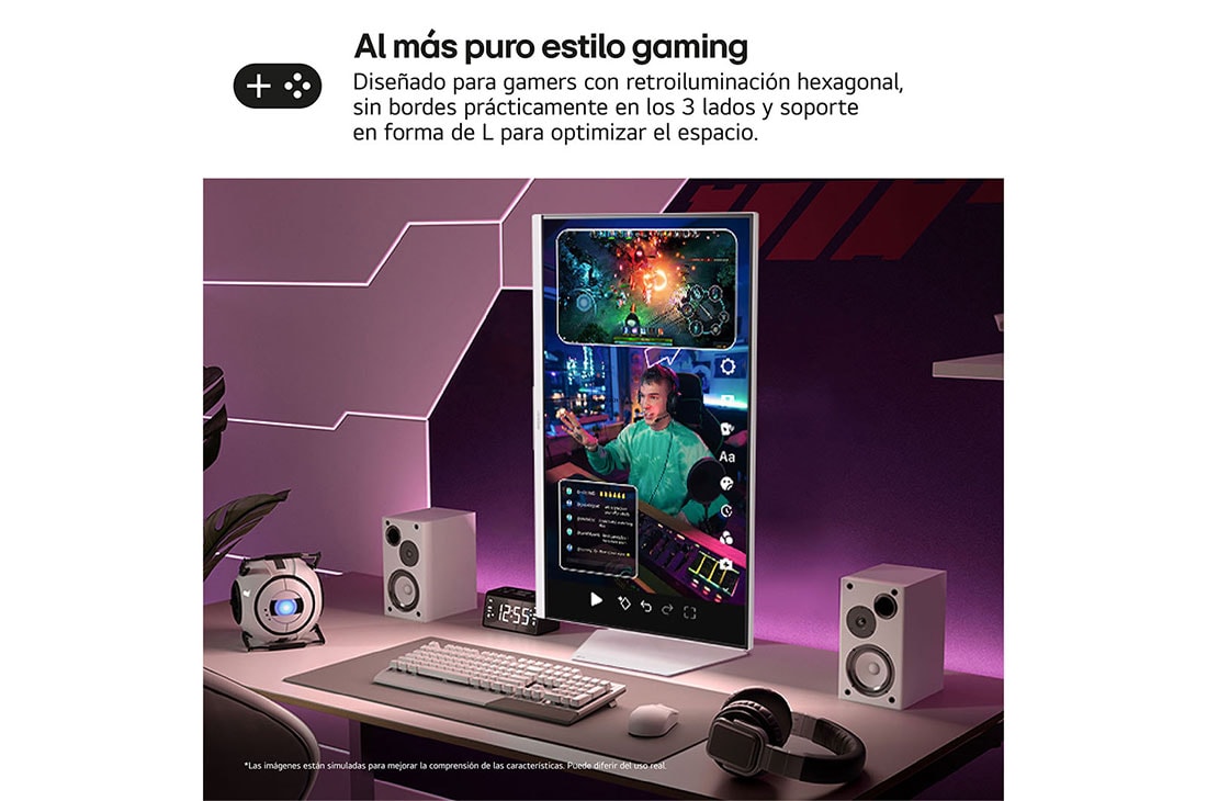 LG Monitor Gamer UltraGear 32'' │ 4K UHD 144 Hz │ 1 MS, side view, 32G810SA-W, thumbnail 4