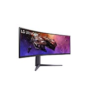 LG Monitor Gamer UltraGear 45'' │ Curvo │ 1 MS, +45 degree rotated front-side view, 45GR75DC-B, thumbnail 4