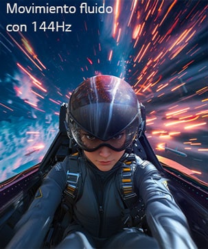 Fast-paced gaming scene demonstrating smooth, tear-free motion on the LG UltraWide monitor with 144Hz certified refresh rate	