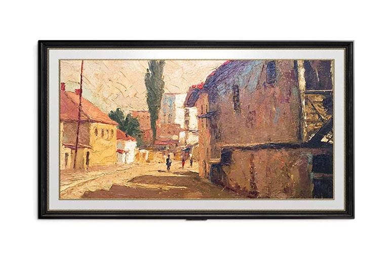 Las obras de arte que se exponen en un televisor no dejan de cambiar. (Reproducir el video)