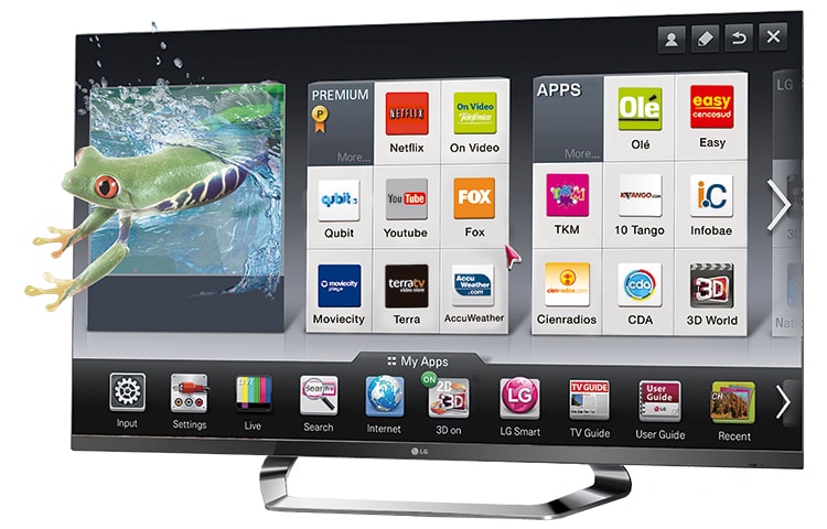 LG Cinema 3D Smart TV Incluye 4 lentes 3D, 2 lentes Dual Play, Magic Remote y Wi-Fi (incorporado, 55LM7600