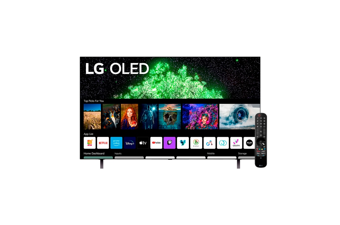 LG OLED A1 AI ThinQ 4K 65'', vista lateral inversa de 15 grados , OLED65A1PSA, thumbnail 2