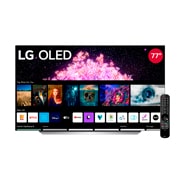 LG OLED C1 4K ThinQ AI 77'', vista lateral de -15 grados, OLED77C1PSA, thumbnail 2