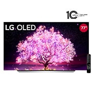 LG OLED C1 4K ThinQ AI 77'', vista frontal, OLED77C1PSA, thumbnail 1