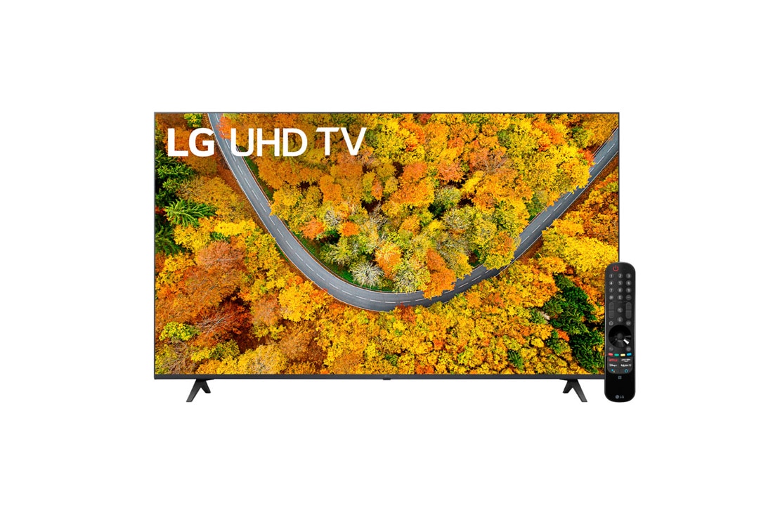 LG UHD AI ThinQ 4K 50'', Vista frontal del televisor LG UHD, 50UP7750PSB