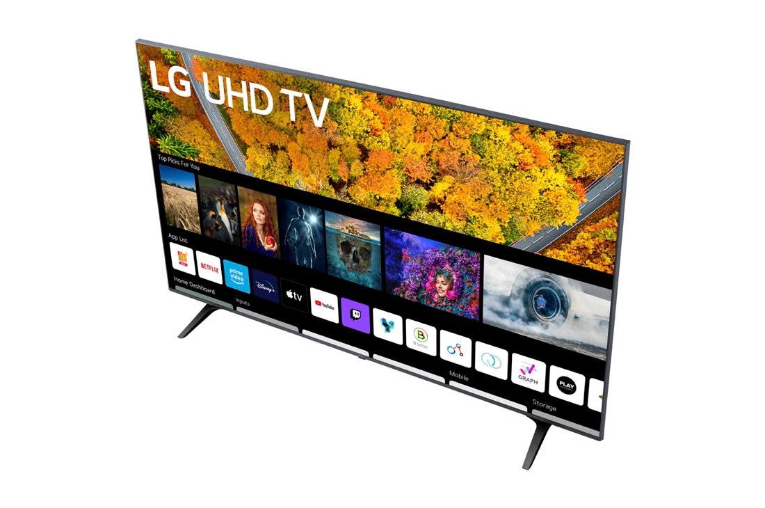 LG UHD AI ThinQ 4K 50'', Top view, 50UP7750PSB, thumbnail 7