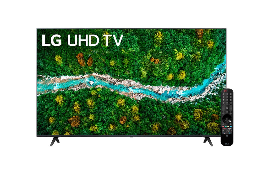 LG UHD LED AI ThinQ 4K 65'', Vista frontal del televisor LG UHD, 65UP7750PSB