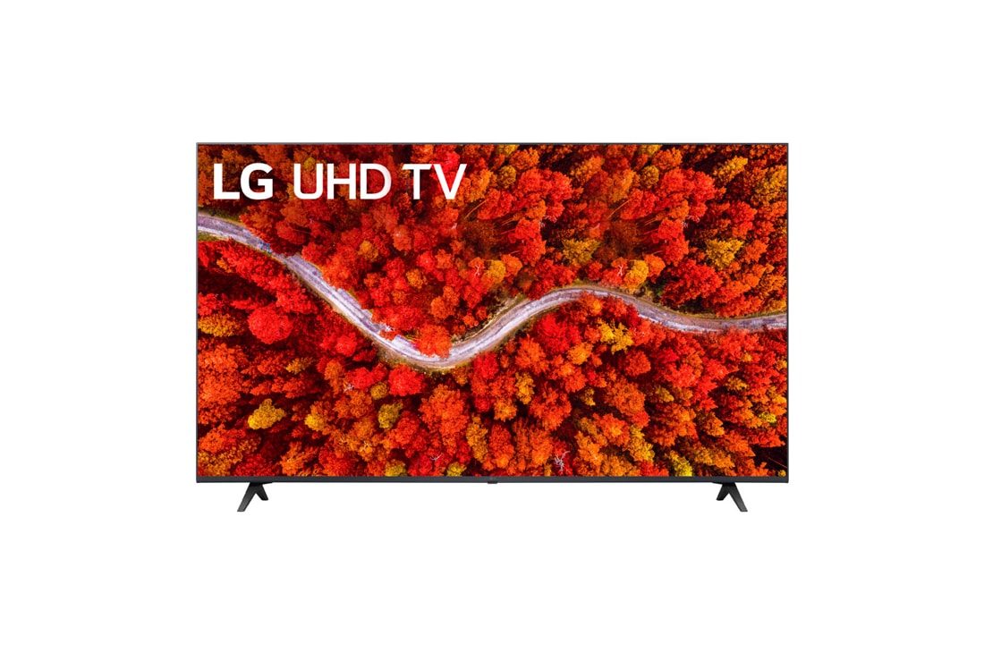 LG UHD ThinQ AI 75'', vista cercana del stand, 75UP7750PSB, thumbnail 6