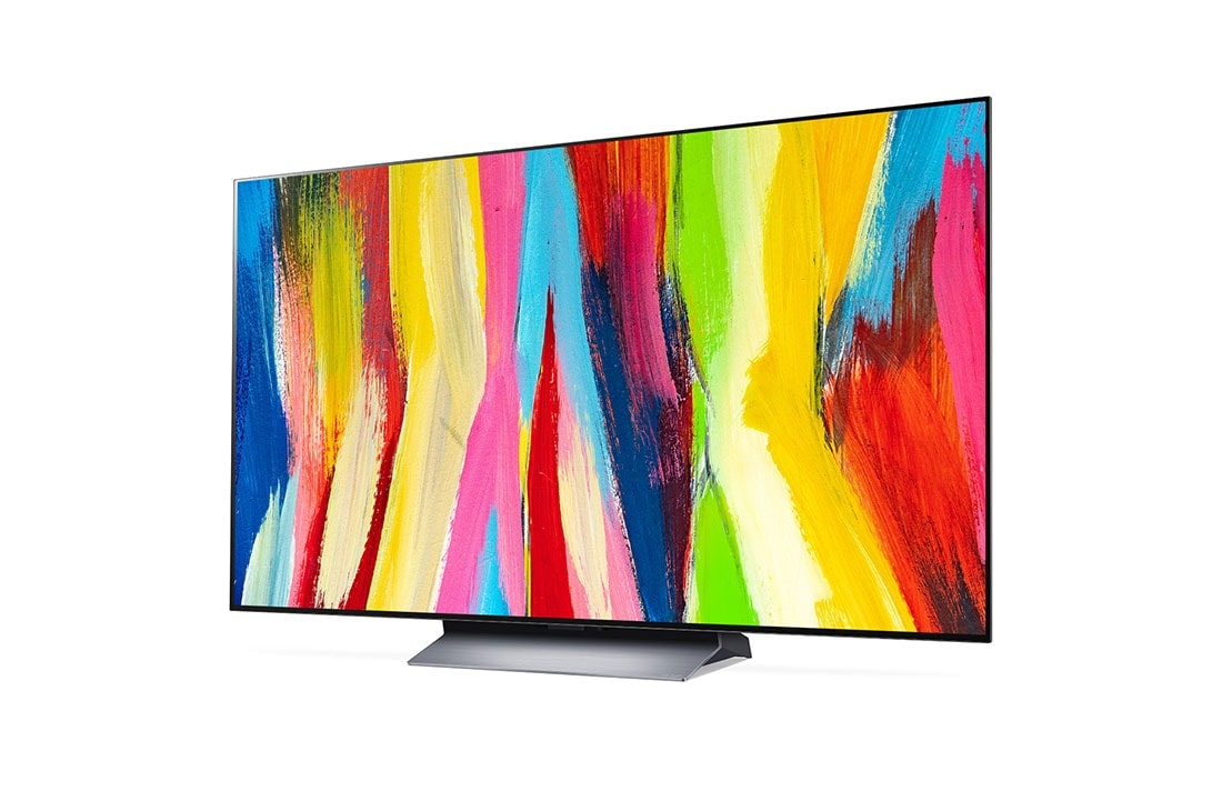 LG OLED EVO C2 4K 77'', Vista lateral ligeramente inclinada , OLED77C2PSA, thumbnail 2