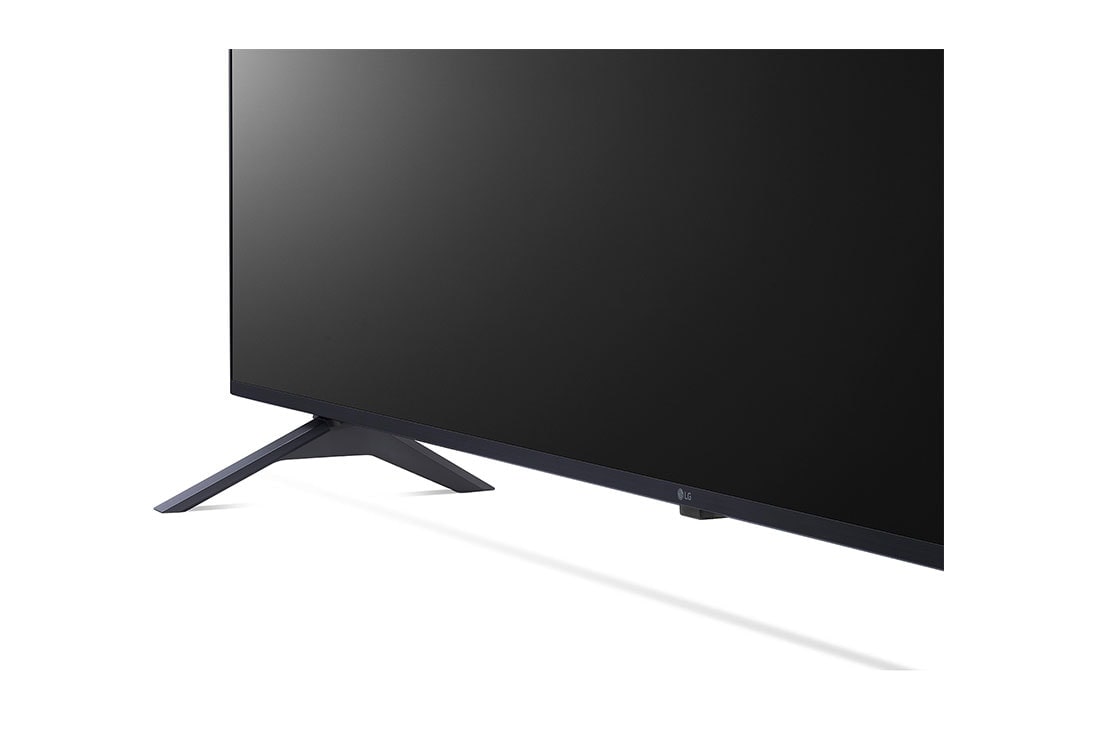 LG UHD 4K ThinQ AI 65'', Vista lateral de primer plano de la base , 65UQ8050PSB, thumbnail 6