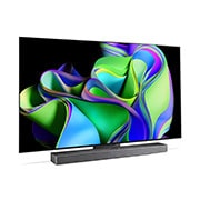 LG TV LG OLED evo AI 65'' │ Procesador Alpha 9 6ta Gen AI, Vista lateral derecha ligeramente inclinada., OLED65C3PSA, thumbnail 3