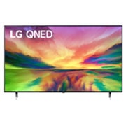 LG TV LG QNED AI 75'' │ UHD 4K │ Procesador Alpha 7 6ta Gen AI, Una vista frontal del televisor LG QNED con una imagen de relleno y el logotipo del producto en, 75QNED80SRA, thumbnail 1