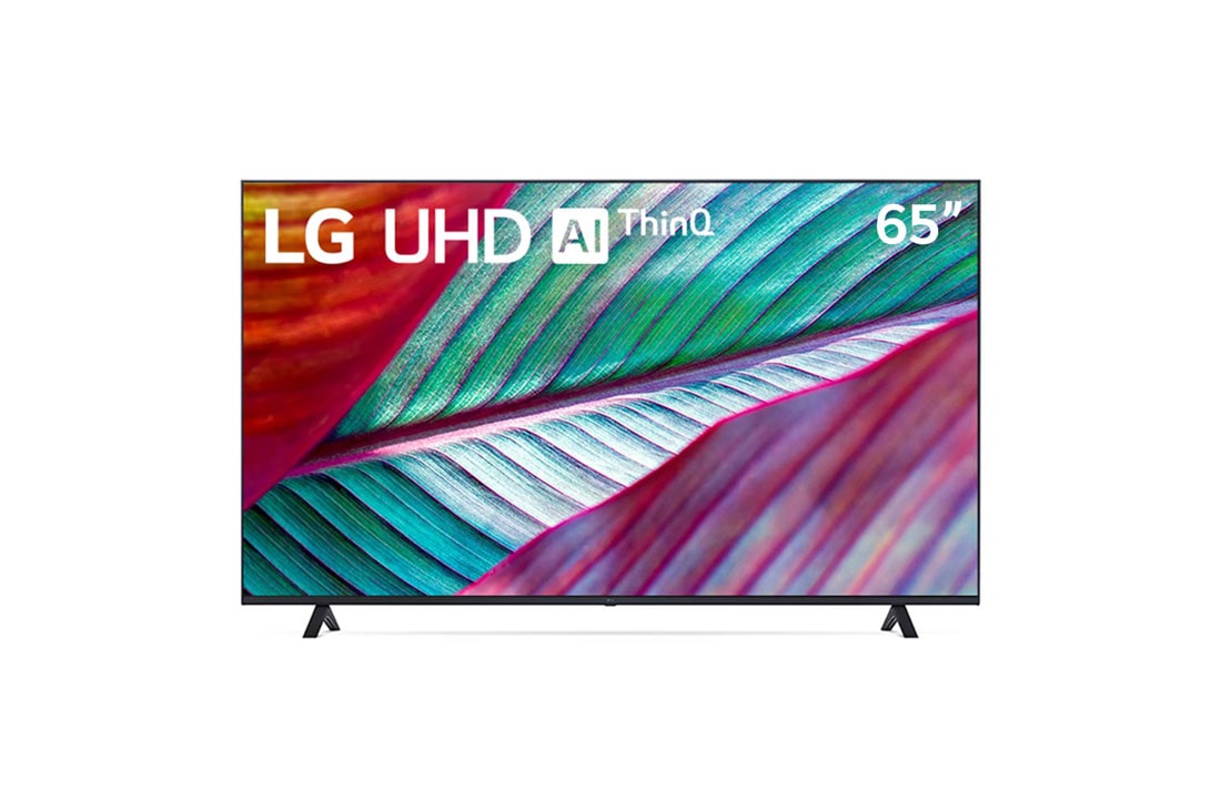 LG TV LG UHD AI 65'' │ 4K │ Procesador Alpha 5 6ta Gen con Inteligencia Artificial, Una vista frontal del televisor LG UHD, 65UR8750PSA