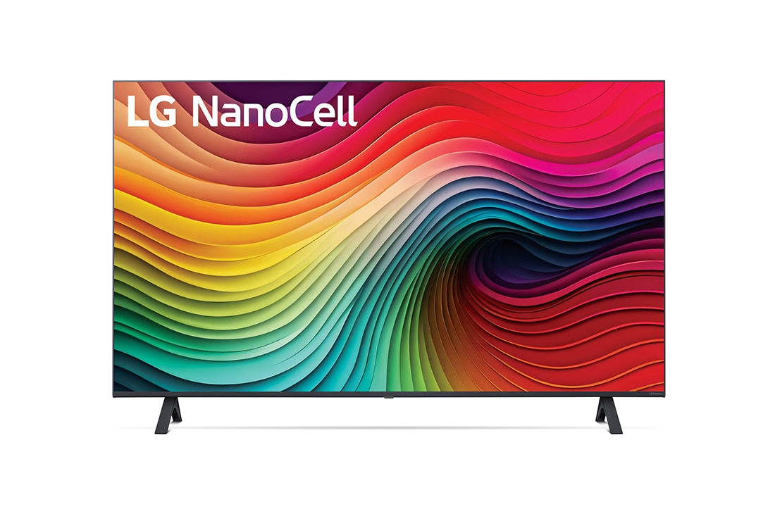 LG TV LG NanoCell AI 55'' │ UHD 4K │ Procesador Alpha 5 7ma Gen, Front view of LG NanoCell TV, NANO80, 55NANO80TSA, thumbnail 2