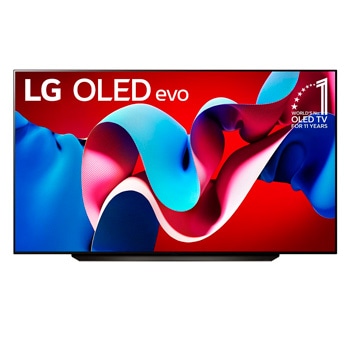 Front view with LG OLED evo TV, OLED C4, 11 Years of world number 1 OLED Emblem.1