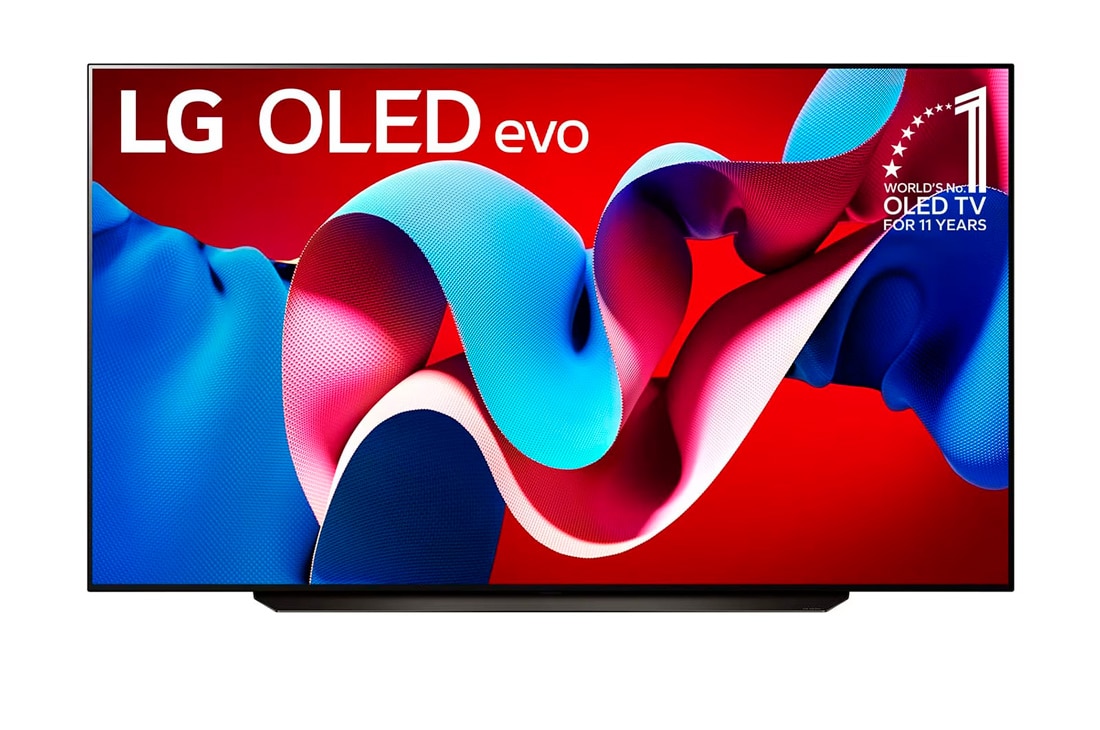 LG TV LG OLED evo AI 83'' │ Procesador Alpha 9 7ma gen con Inteligencia Artificial, Front view with LG OLED evo TV, OLED C4, 11 Years of world number 1 OLED Emblem., OLED83C4PSA