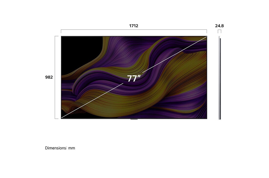 LG TV LG OLED AI 77'' | Procesador Alpha 11 AI Gen 2, Side view of LG OLED evo AI G5 4K Smart TV., OLED77G5PSA, thumbnail 4