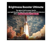 LG TV LG OLED AI 65'' | Procesador Alpha 11 AI Gen 2, alpha 11 AI Processor Gen2 is against a dark background. It glows with purple and blue light from within illuminating the microchip circuits around it. The title talks about how the processor that is , OLED65G5PSA, thumbnail 6