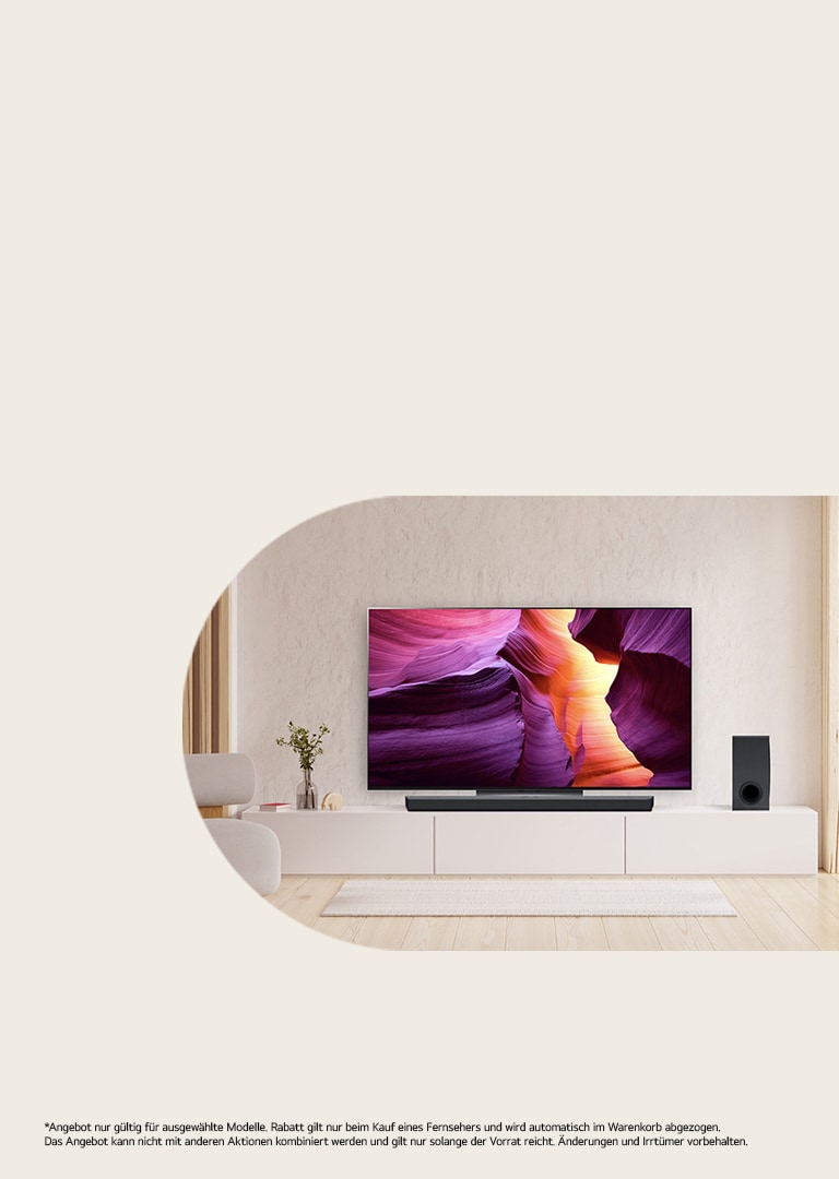 Bis zu 60% Rabatt auf Soundbars beim Kauf eines LG Fernsehers*