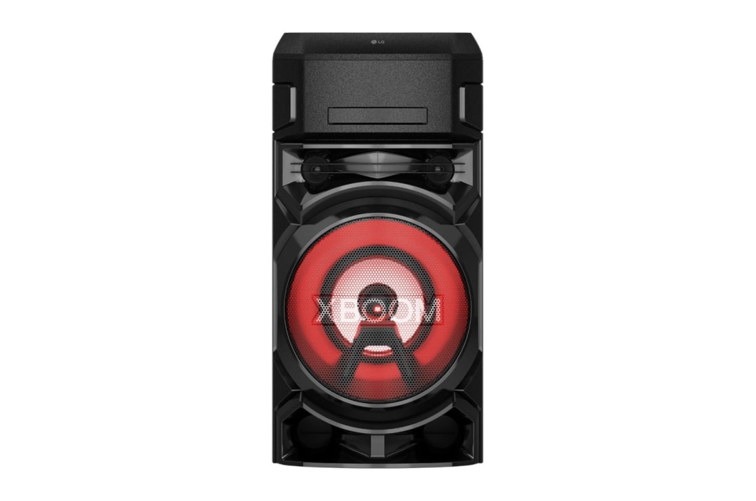 LG XBOOM ON5 | 2-Wege Lautsprechersystem | 2 USB Anschlüsse, Bluetooth & CD Laufwerk | LG ON5, 30-Grad-Ansicht von links, ON5