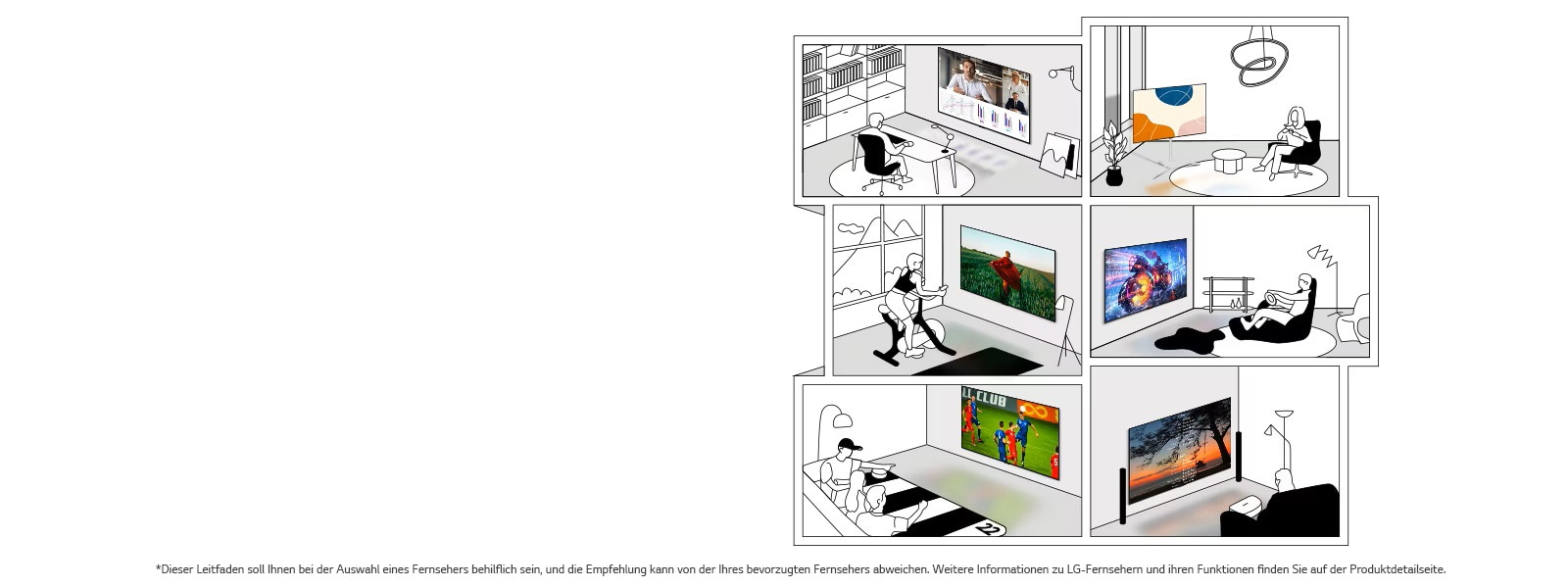 According to the interests of users related to TV usage, the lifestyles of users are shown through illustration image.