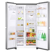 LG Side-by-Side mit mit Eis-, Crushed Ice- und Wasserspender | Total No Frost | DoorCooling+™ | 601 L Kapazität , GSL461ICEE, thumbnail 2
