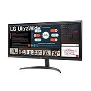 LG 34 Zoll UltraWide™ IPS Monitor mit HDR10 und Full HD | LG 34WP500-B, +15-Grad-Seitenansicht, 34WP500-B, thumbnail 4