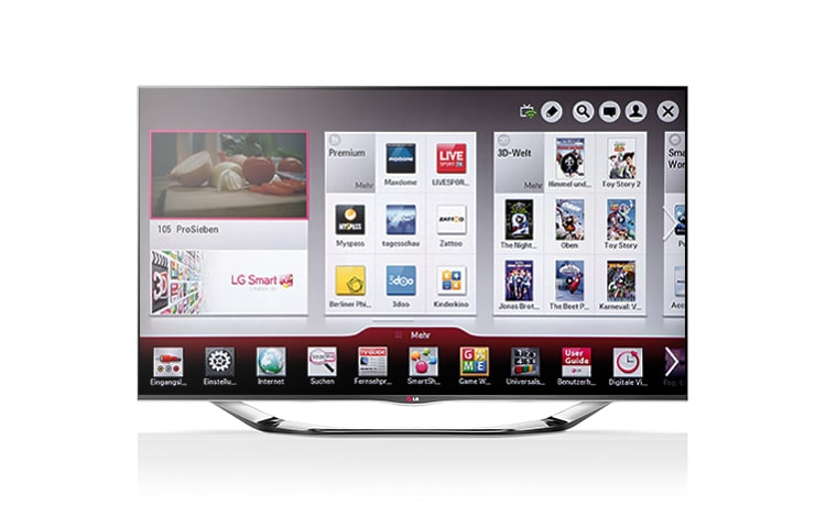 LG CINEMA 3D Smart TV mit 106 cm (42 Zoll) Bildschirmdiagonale, CINEMA SCREEN-Design und Magic Remote, 42LA6918