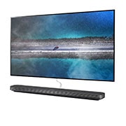 LG 77'' LG SIGNATURE OLED TV , LG SIGNATURE OLED TV W9 - 4K HDR Smart TV w/ AI ThinQ® - 65'' Class (64.5'' Diag), -15 degree side view, OLED65W9PUA, thumbnail 3, OLED77W9PLA, thumbnail 3