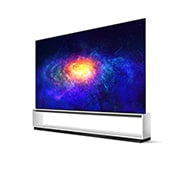 LG 88“ LG OLED TV, 60 degree side view with infill image, OLED88ZX9LA, thumbnail 3