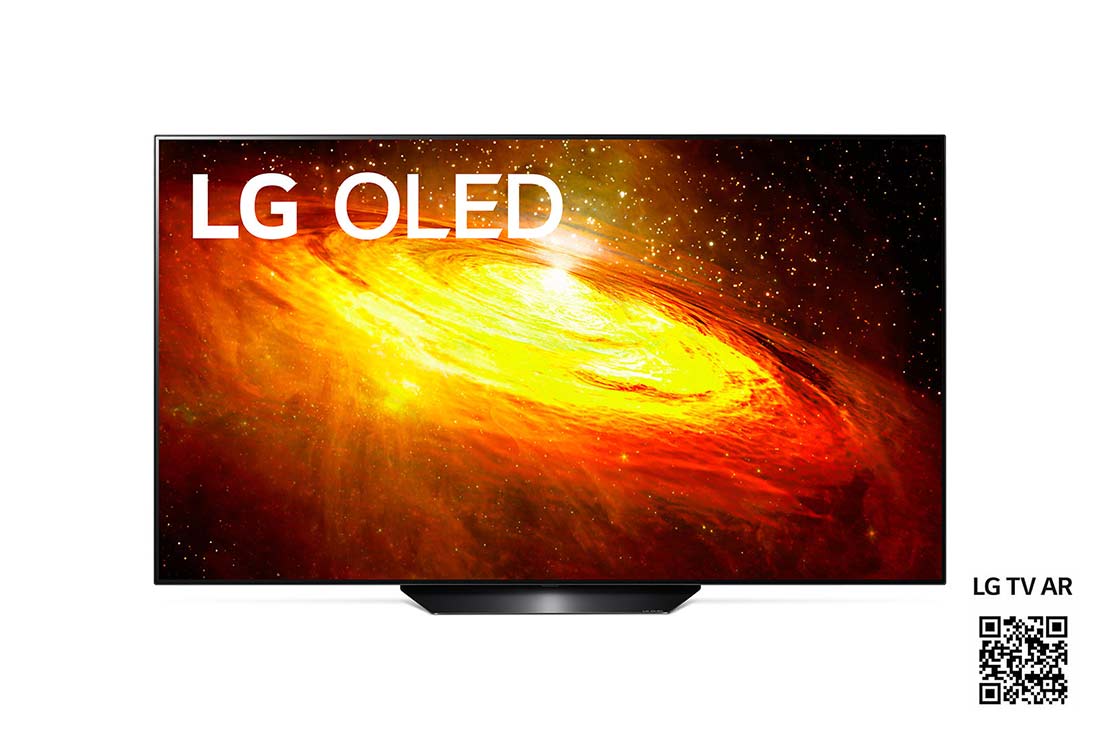 LG 55“ LG OLED TV, Vorderansicht mit eingefügtem Bild, OLED55BX9LB